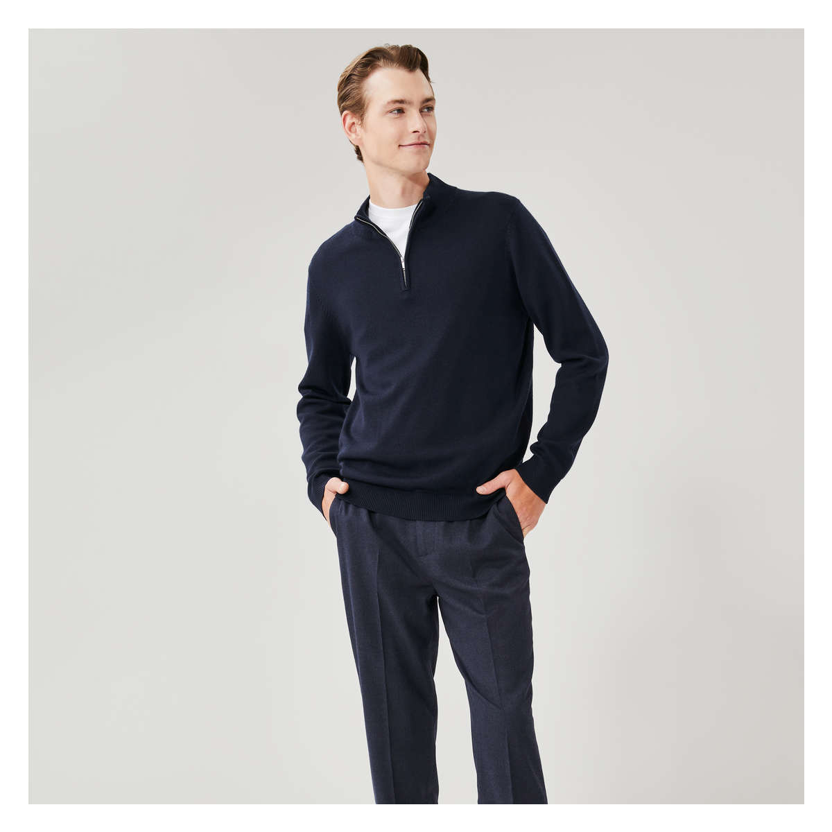 Navy 2025 zip sweater